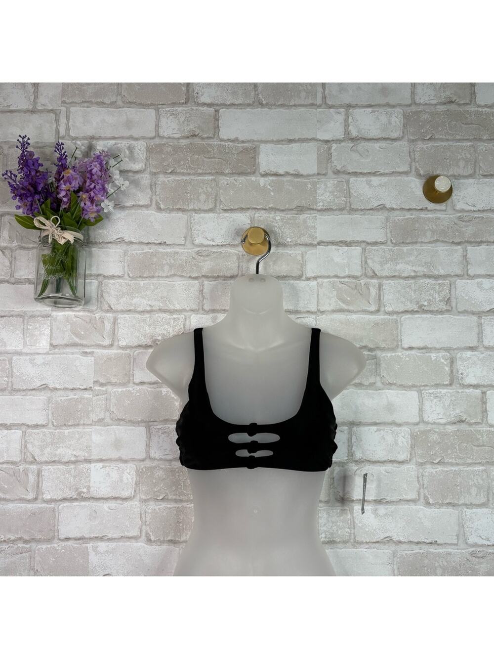 NWT Express Bikini Swimsuit Top Black